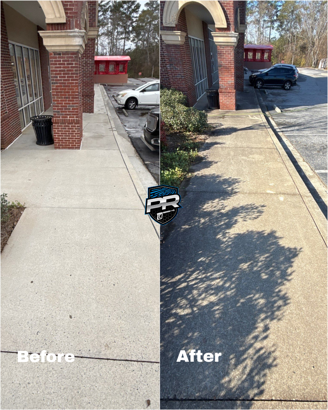 Commercial Pressure Washing Project – Alpharetta, GA | Sidewalk & Concrete Cleaning