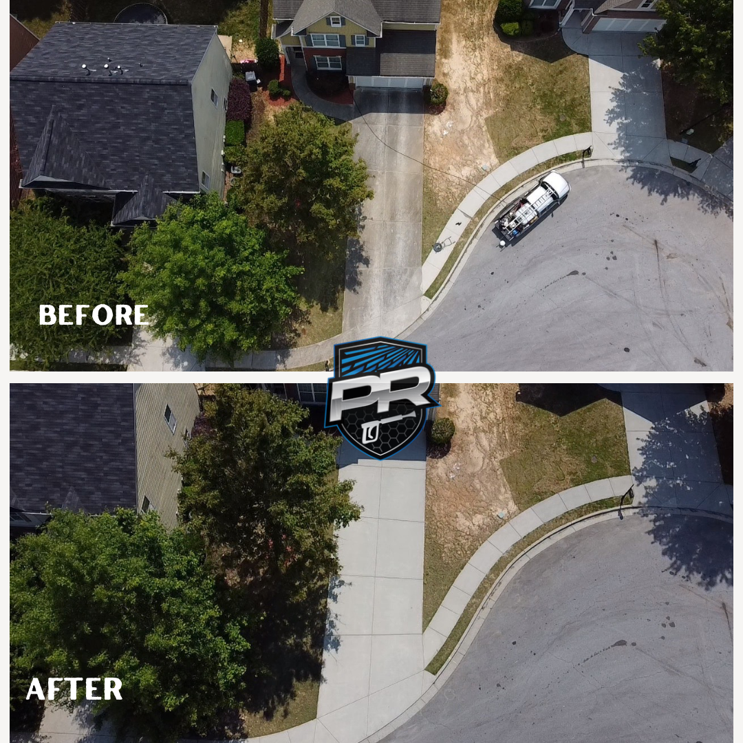 Driveway Pressure Washing Project in Cumming, GA