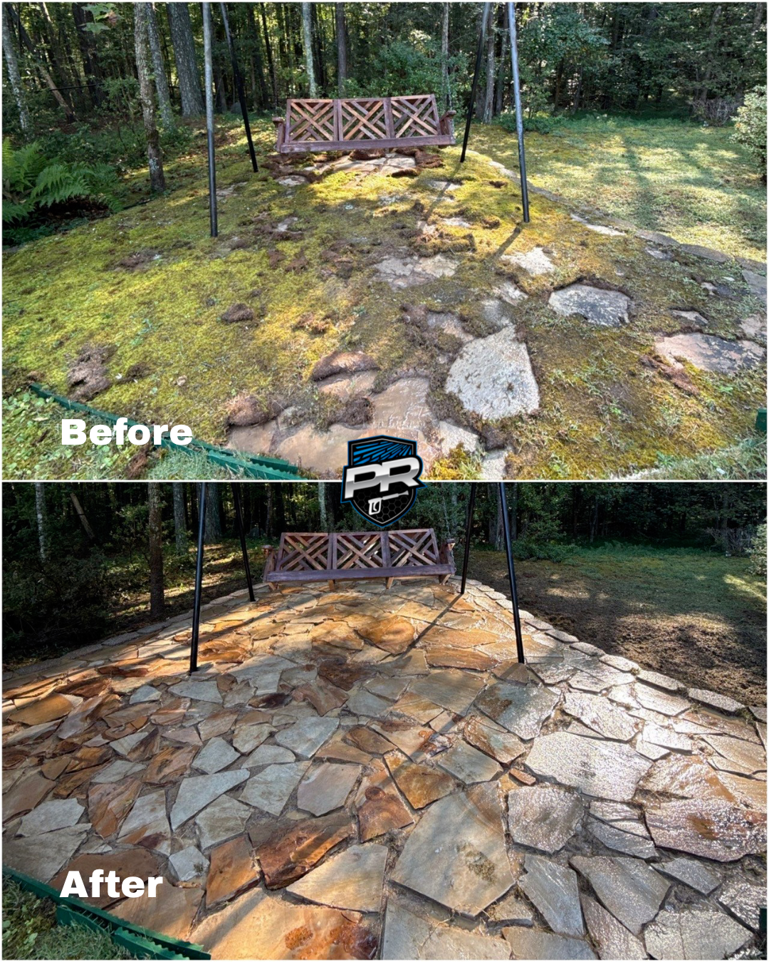 Flagstone Patio Pressure Washing in Loganville, GA